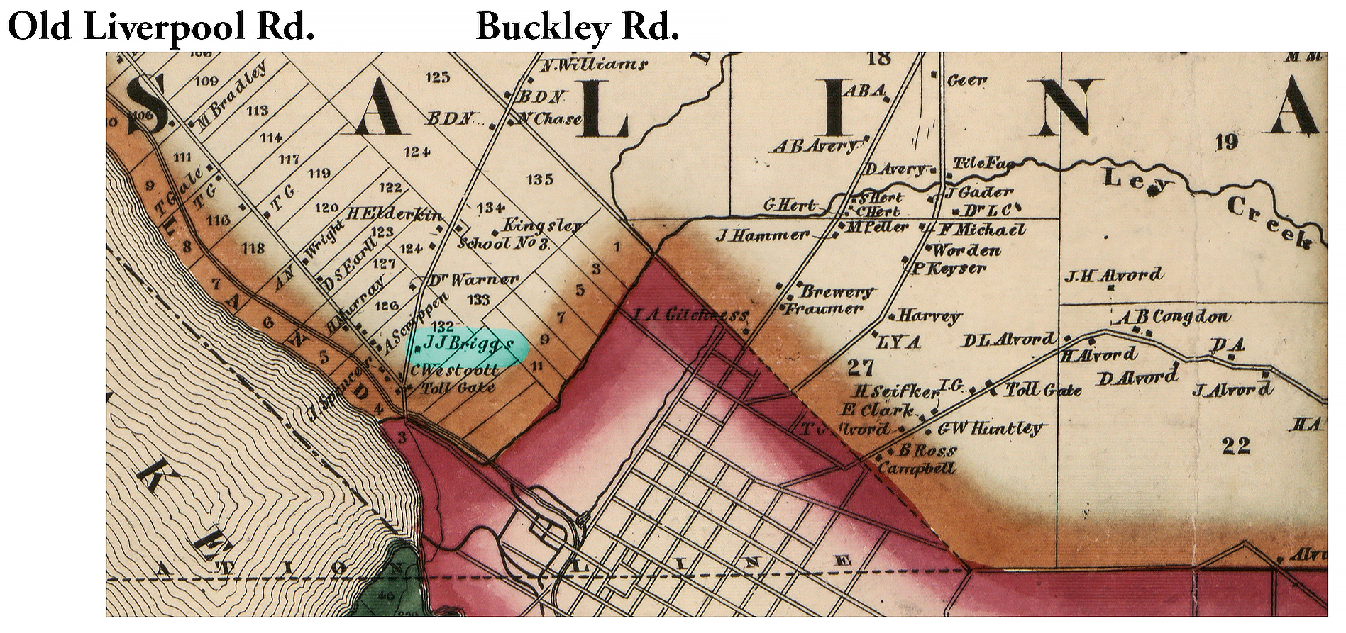 1859 Onondaga County Sal-6 Map Excerpt